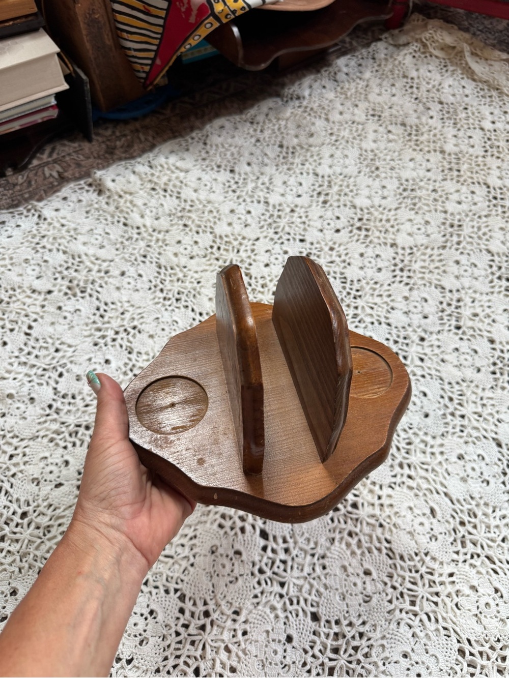Vintage Wooden Napkins and S/P Holder